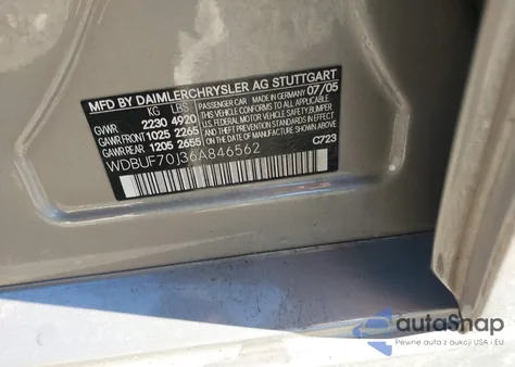 2006 Mercedes-Benz E 500 из США, поврежденный, VIN WDBUF70J36A846562